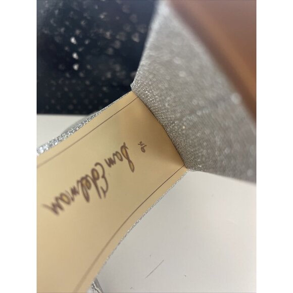 Sam Edelman Yaro Women's 9.5 Ankle Strap Blocked Heels Shoes Shimmer Bling - Picture 13 of 16